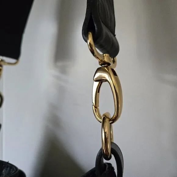 A. Bellucci Blue Leather Drawstring Bag - Picture 6 of 16